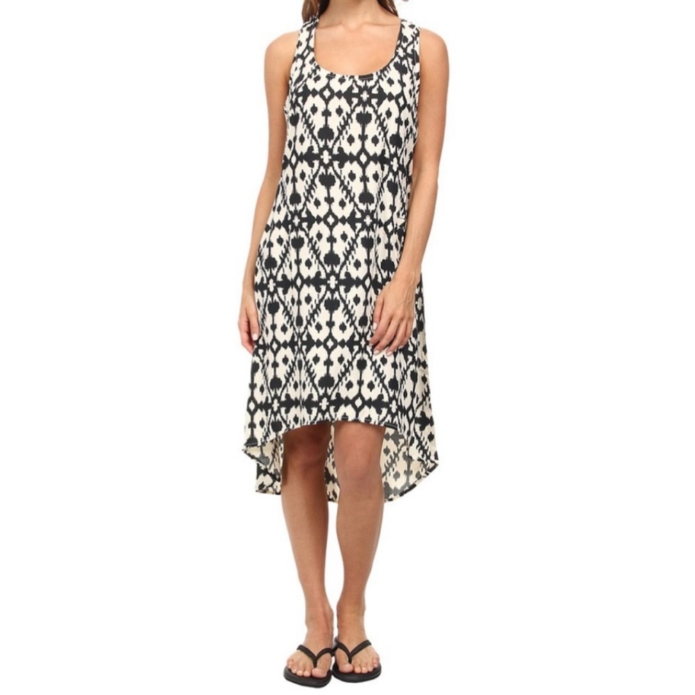Kavu Black and White High Low Dress